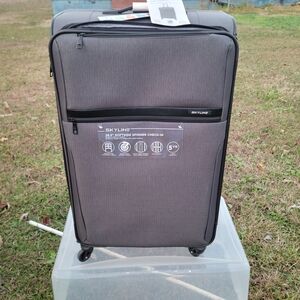 Gray Softside Spinner Check-In Luggage